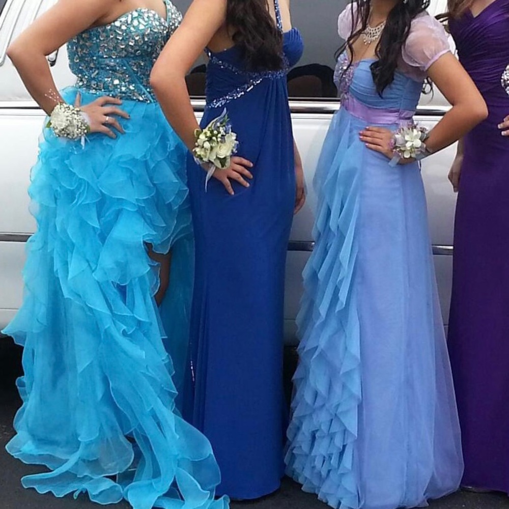 Royal Blue Full Length Formal Dress View 4